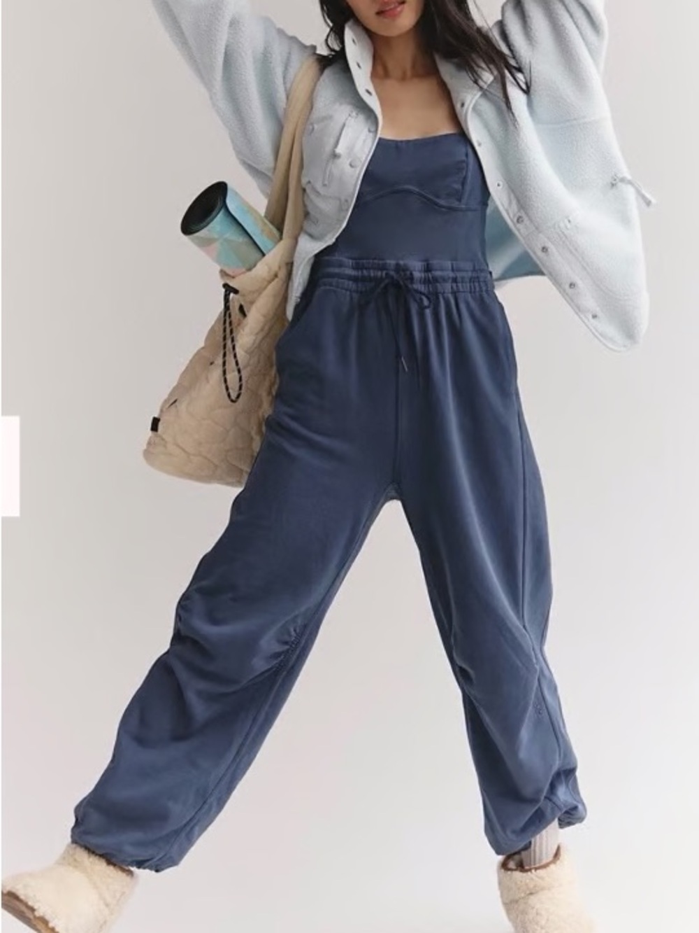 Free People Movement Inbound Stretch Cotton Jumpsuit Size S - Picture 8 of 14